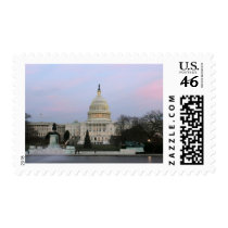 US Capitol at winter dusk postage by janejiang US Capitol at winter dusk postage