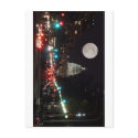 US Capitol Building at night with full moon postcards