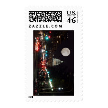 US Capitol Building at night with full moon Stamps