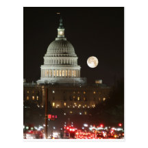 US Capitol Building Full Moon Post Cards