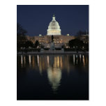 US Capitol Building Night Post Card
