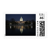 US Capitol Building Night postage by janejiang US Capitol Building Night postage