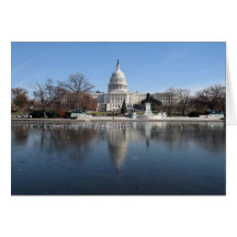 US Capitol building winter  picture Cards