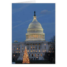 US Capitol celebrating Christmas photo Card