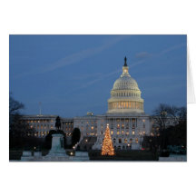 US Capitol celebrating Christmas photo Cards