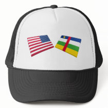 US & Central African Republic Flags hats