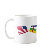 US & Central African Republic Flags mugs