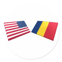 US & Chad Flags stickers by Vexillophile US & Chad Flags stickers