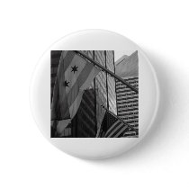 US & Chicago city flag Buttons