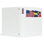 US, Colorado and Denver Flags binders