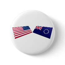 US & Cook Islands Flags buttons by Vexillophile US & Cook Islands Flags buttons