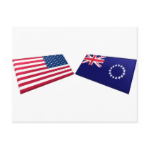 US & Cook Islands Flags postcards by Vexillophile US & Cook Islands Flags postcards
