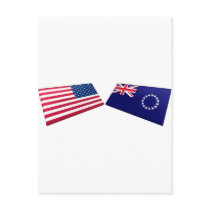 US & Cook Islands Flags postcards by Vexillophile US & Cook Islands Flags postcards