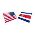 US & Costa Rica Flags t-shirts