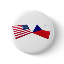 US & Czech Flags buttons by Vexillophile US & Czech Flags buttons