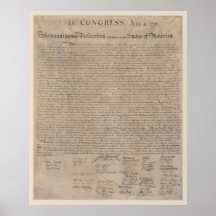 US Declaration of Independence Print