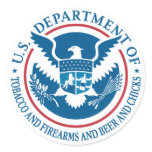 US Department of Tobacco and Firearms and Beer Stickers