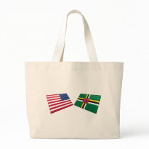 US & Dominica Flags bags