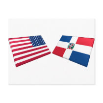 US & Dominican Republic Flags postcards by Vexillophile US & Dominican Republic Flags postcards