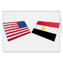 US & Egypt Flags cards by Vexillophile US & Egypt Flags cards