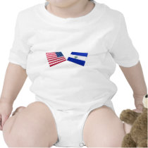 US & El Salvador Flags t-shirts