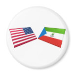 US & Equatorial Guinea Flags Magnets