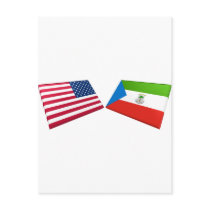 US & Equatorial Guinea Flags postcards by Vexillophile US & Equatorial Guinea Flags postcards