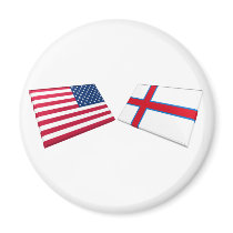 US & Faroe Islands Flags magnets by Vexillophile US & Faroe Islands Flags magnets