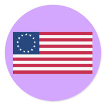 US flag 13 stars Betsy Ross Round Sticker