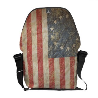 US Flag 1776 Courier Bags