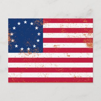 Vintage Postcard Reproductions: US Flag 1776 Post Card
