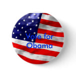 us-flag-640x480, Vote for Obama Button