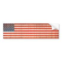 US Flag Aged bumper stickers by reflexart US Flag Aged bumper stickers