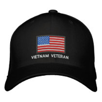 US Flag - America - Vietnam Veteran embroidered hats