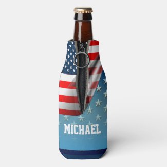 US Flag Bottle Cooler