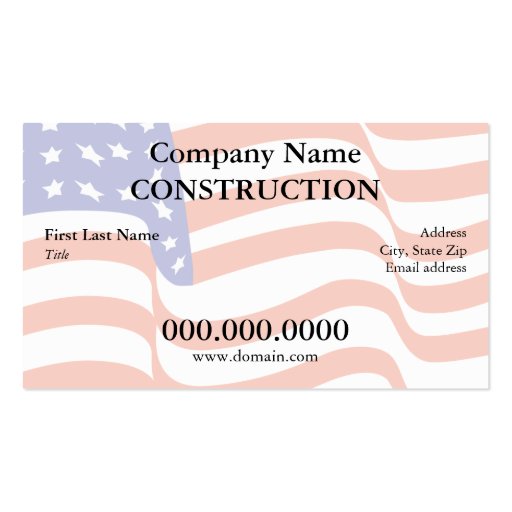 US Flag Business Card