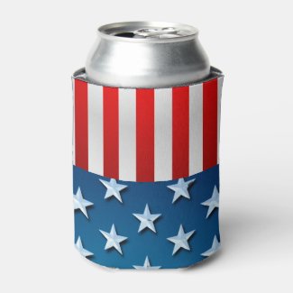 US Flag Can Cooler