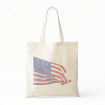 US Flag - distressed Tote Bag