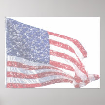 US Flag - distressed Print