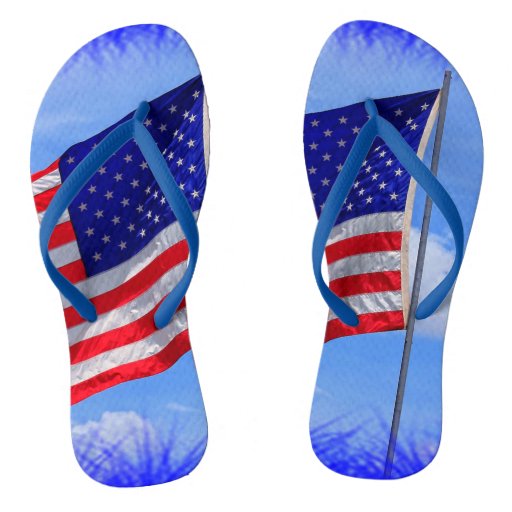 US Flag Flip Flops Zazzle
