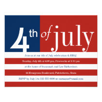 US Flag Fourth of July Party Invitation