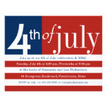 US Flag Fourth of July Party Invitation