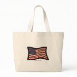 US Flag Graffiti Canvas Bags