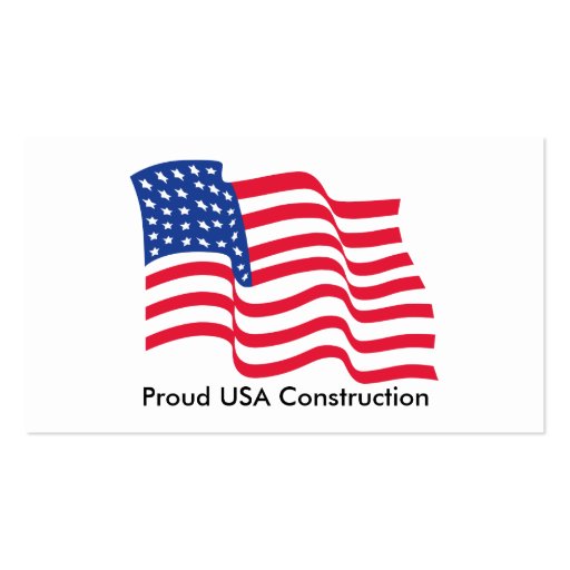 US Flag Helmet  Business Card (back side)