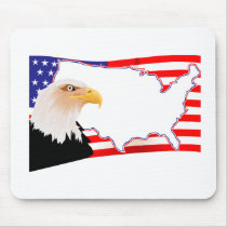 US Flag on Eagle mousepads