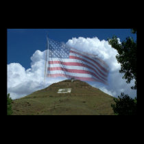 US Flag Over Tenderfoot Hill posters