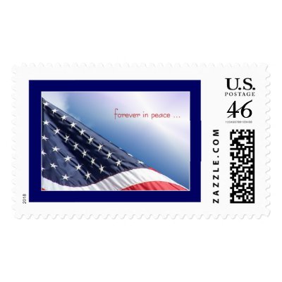 US Flag Patriotic American Postage Stamp by SquirrelHugger