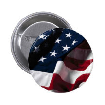 US flag Pinback Button