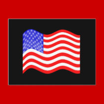 US flag postcards