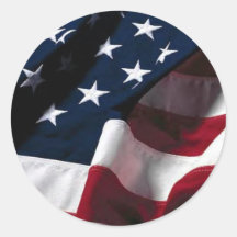 US flag Round Stickers